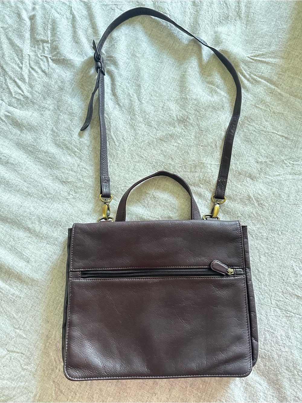 Classic Brown Leather Crossbody Tote for Men